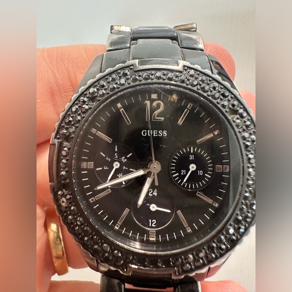 Guess rhinestone water resistant steel wrist watch *has not been tested* - Picture 3 of 16